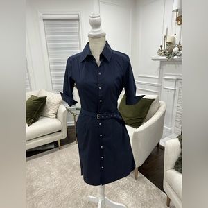 Navy White House Black Market Dress